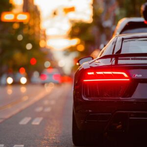 A nice sports car from behind