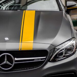 An image of the hood of a car